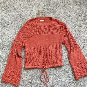 American Eagle Burnt Orange Bell Sleeve Sweater